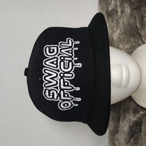 Swag official white letter Snapback hat